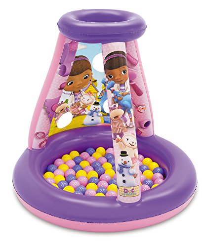 Doc Mcstuffins Friendship is The Best Medicine Ball Pit, 1 Inflatable & 15 Sof-Flex Balls, Purple/Pink, 28"W x 28"D x 33"H - Thumbnail 3