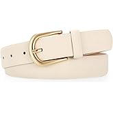 JASGOOD Leather Belt Women Belts for Jean Pants with Gold Buckle Fashion Ladies Waist Belt