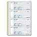 Rediform gold standard money receipt book, two-part carbonless, 7 x 2.75, 4 forms/sheet, 300 forms total