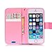 iPhone 5S Case,iPhone 5 Case,iPhone SE Case,[Wrist Strap][Kickstand] Pattern Premium PU Leather Wallet [Card/Cash Slots] Flip Cover for Apple iPhone 5 5S SE + Crystal Pen (Dandelion)