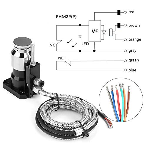 Keenso CS-100K-30 CNC Automatic Tool Setting Gauge Touch Sensor Normally Open Tool Presetter Locator with Stroke 5mm for CNC Engraving Machine