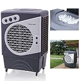 Honeywell 1540-2471 CFM Outdoor Portable Evaporative Cooler with Triple-Sided Honeycomb Cooling Pad, CO60PM, Gray