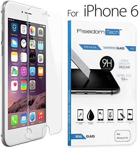 FREEDOMTECH iPhone 6 Tempered Glass Screen Protector Premium Tempered Glass for Apple iPhone 6 2015 model (For Apple iPhone 6)