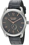 Nixon Men's A4652145 C45 Leather Analog Display Swiss Quartz Grey Watch