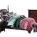 HNNSI 4 Pieces Bohemia Ethnic Bedding Sets Queen Size, Brushed Cotton Boho Duvet Cover Set with Fitted Sheet, Super Comfy Comforter Cover Sets,No Comforter(Fitted Sheet Set, Queen)