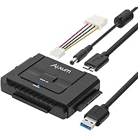 Alxum USB 3.0 to IDE SATA Converter, Hard Drive Reader for Universal 2.5/3.5 IDE Hard Drive & SATA HDD SSD, Support One Touch