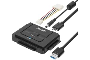 Alxum USB 3.0 to IDE SATA Converter, Hard Drive Reader for Universal 2.5/3.5 IDE Hard Drive & SATA HDD SSD, Support One Touch