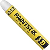 Markal 12-Pack White Paint Markers - Permanent, Waterproof &amp; UV Resistant for Metal, Wood, Tires - Home &amp; Industrial Use, Fade-Resistant, Made in USA - Works on Oily, Icy, Wet, Dry &amp; Cold Surfaces