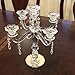 Allgala Crystal Candle Holder 5-Arm Taper Candlestick Crystal Candelabra - Centerpiece for Home Wedding Event and Party Festival