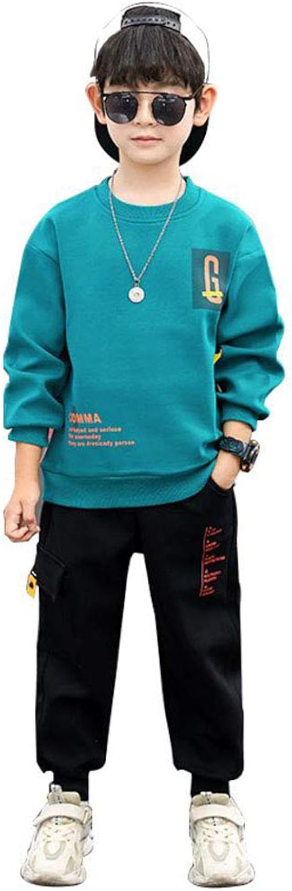 Amazon Niceyy 子供服 男の子 ジャージ 2点セット スウェット パーカー ロングパンツ セットアップ 秋 おしゃれ カッコイイ ジュニア ボーイズ スポーツウェア カジュアル 1 170cm ジャージ 通販