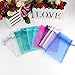 OurWarm 100pcs Organza Bags 4 x 6 Inch Gift Bags Organza Drawstring Pouch Jewelry Party Wedding Favor Candy Bags Purple