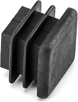 QWORK Square Plastic End Caps 3/4" x 3/4" 20mm Ribbed Tube Furniture Foot Plugs view 4