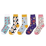 Zmart Women's Fashion Cotton Dessert Pattern Crew Scoks