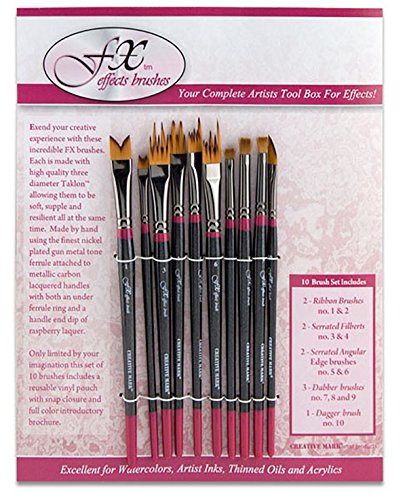 Creative Mark Professional Artist FX Special Effects Paint Brush - Set of 10