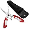 Fishing-Pliers-65-Inch-Stainless-Steel-Long-Needle-Nose-for-Split-Ring-Sharp-Line-Cutter-Sheath-Kayak-or-Boat-Accessories-Compact-Lightweight-Gear-by-The-Fishing-Tree