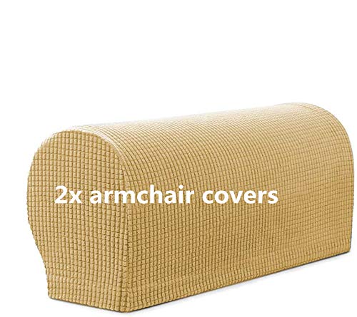 Armrest Covers Set of 2 Stretch Armchair Arm Covers Soft Sofa Arm Covers Non-Slip Furniture Protector
