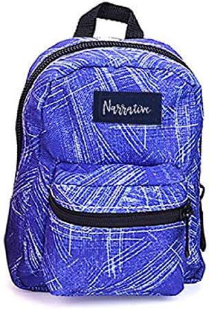 Micro Backpack Purse Bag Charm (Modern Blue Lines)