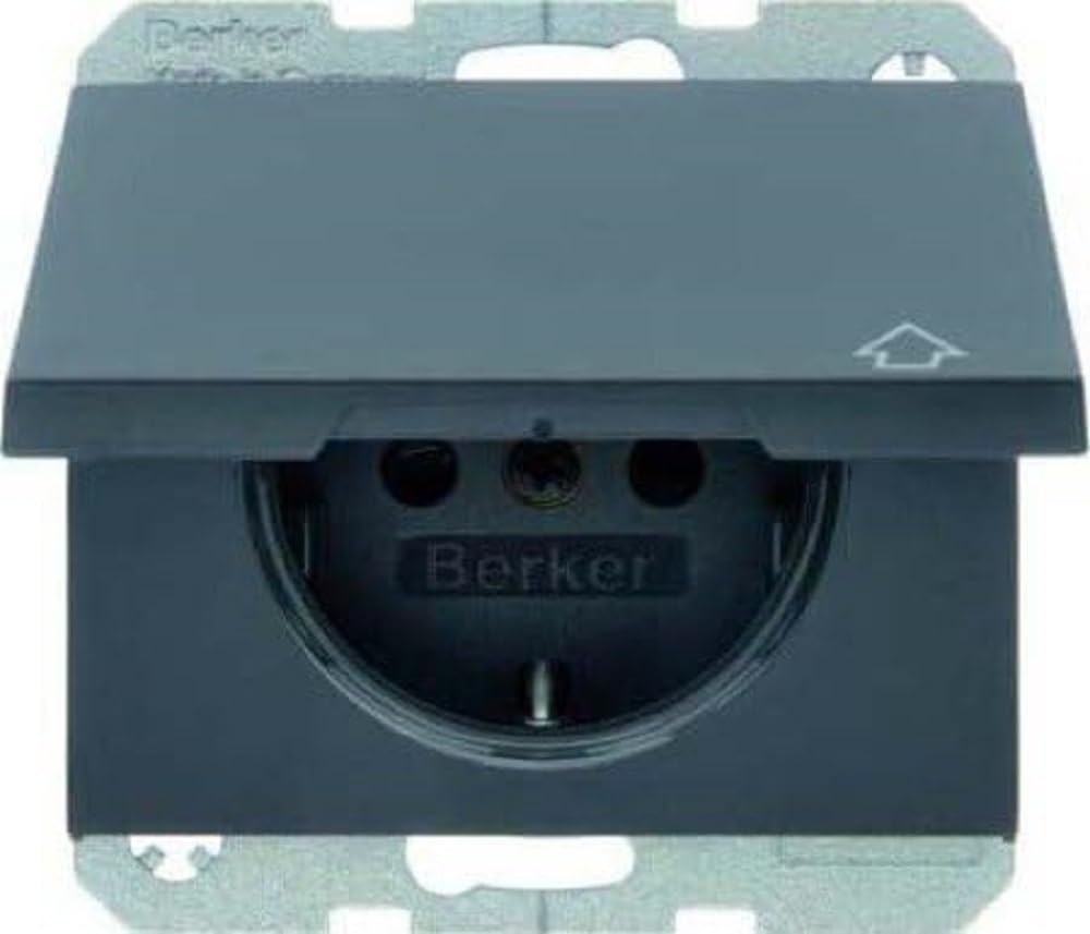 Berker Schuko 47517206 with hinged lid K.1 Socket 4011334296447