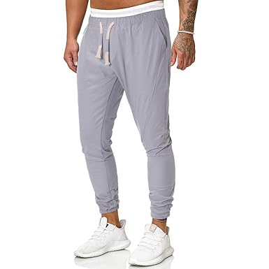 DUJIE Pantalon Yoga Hombre Color Sólido Pantalones ...