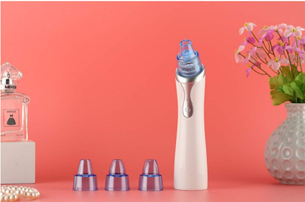 Blackhead Remover Vacuum Pore Cleaner, Wisfun Facial Pore Blackhead Extractor Tool Acne Comedo Removal Suction Beauty Device with 3 Adjustable Suction and 4 Replacement Probes