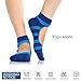 Ballet Yoga Socks, Dancing Yoga Pilates Socks with Grips Cotton Pilates Barre Gym Fitness Sports Women Non-slip Dance Socks for Fintness Yoga Socks (Blue)