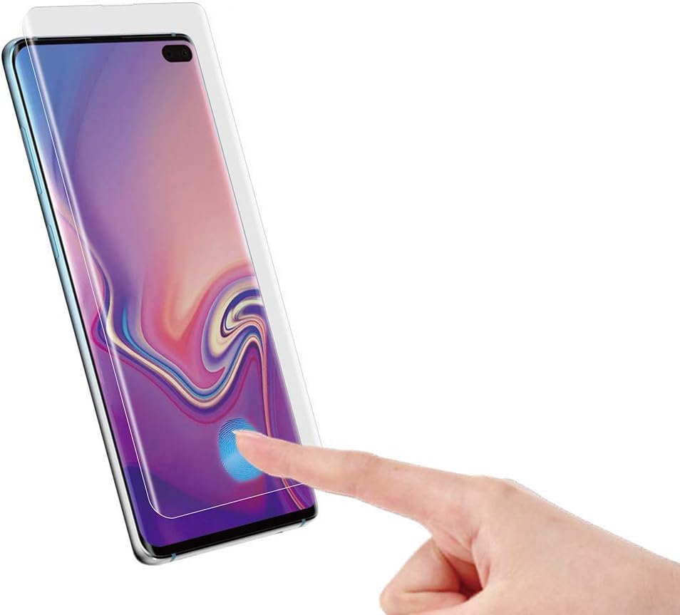 elecnewell for Samsung Galaxy S10 Plus Screen Protector Tempered Glass Full Coverage Support Fingerprint Unlock Touch Sensitive Case Friendly Compatible for Samsung Galaxy S10 Plus (Clear)