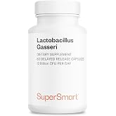 Supersmart - Lactobacillus Gasseri 12 Billion CFU per Day - Probiotic Supplement | Non-GMO &amp; Gluten Free - 60 DR Capsules (Delayed Release)
