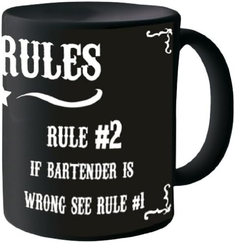Posterboy Ceramic Bar Rules Creamic Mug (7.62 cm X 9.39 cm, Multicolor)