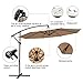 COBANA 10 Ft Patio Umbrella Offset Hanging Umbrella Outdoor Market Umbrella Garden Umbrella, 250g/sqm Polyester, Beige