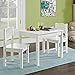 Timy Wooden Kids Table and 2 Chairs Set for Kids Furniture Toddler Table Play Room for Eating, Reading,