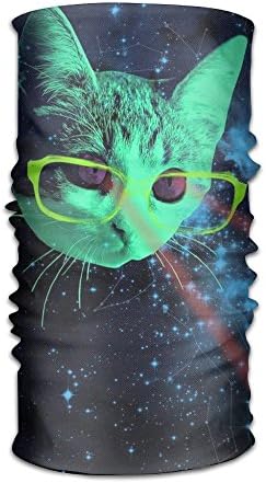 Laser Eyes Space Cat Unisex Elastic Turban Hair Accessories