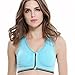 Senchanting Zip Front Racerback Padded Wirefree Push up Impact Yoga Sports Bra