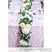 PARTY JOY 2Pcs Flower Garland Fake Rose Vine Artificial Flowers Hanging Rose Ivy Hanging Baskets Wedding Arch Garden Background Decor