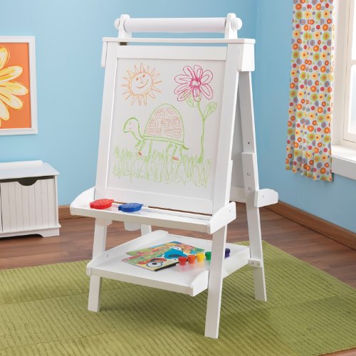 1 KidKraft+Deluxe+Wood+Easel+White