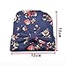 XINSHI Newborn Hat Soft Turban Baby Girl Big Bow Knot Cap (11.8-14.2 inches, A-3 Pack Navy&Pink&Blue)