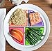 Health Beet MyPlate Portion Control Plate with Dairy Bowl - 4 Flat Dishwasher Microwave Safe Sectioned Plates for Health Education - (Set of 4)