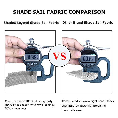 Shade&Beyond 2 Pcs 12'x12'x12' Sun Shade Sail Triangle UV Block for