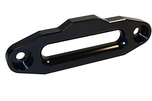 DITAC Ranger UTV Side by Side Aluminum Hawse Fairlead for 4000-5500 LBs UTV Winch 6" (152.4MM) Mount by Ultranger Glossy (Black)