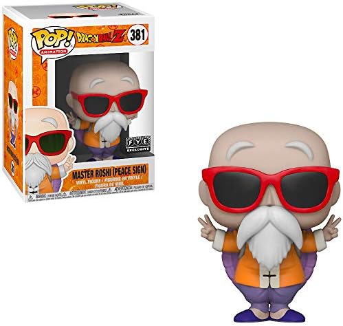 FunkoFunko Master Roshi [Peace Sign] (f.y.e. Exclusive): Dragonball Z x POP! Animation Vinyl Figure + 1 Official Dragonball Bundle [#381 / 32499]