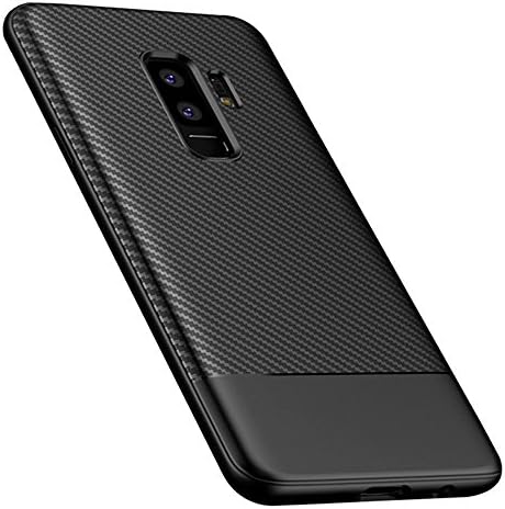 Galaxy S9 Case, Ultra Slim Carbon Fiber Shock Proof Absorption, Racer Series, Black by Max K (S9)