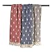 DII 4TH of July Patriotic Throw Blanket with Decorative Tassles, Use for Chair, Couch, Bed, Picnic, Camping, Beach, & Just Staying Cozy at Home (50 x 60), Star Gray