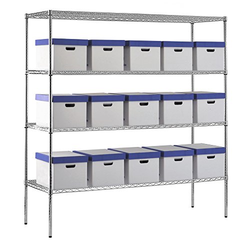 Sandusky WS722474C Chrome Steel Heavy Duty Adjustable Wire Shelving