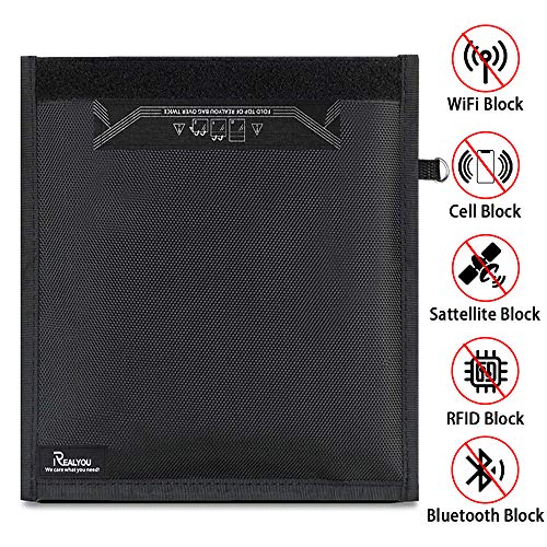 Signal Blocking, Anti-Tracking, Anti-Spying,EMF Single Blocking Bag, Radiation Protection for Cell Phones, Key Fobs and Credit Cards,Faraday Key Fob Bag, Anti-Hacking Security Bag (L:13.8IN X 17.7IN) - Thumbnail 6