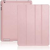 INVELLOP PINK Leatherette Case Cover for iPad 2 / iPad 3 / The New iPad (Built-in magnet for sleep/wake feature)
