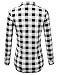 JJ Perfection Basic Roll Up Sleeve Shirts with Front Pocket Collared Button Down Flannel Casual Plaid Shirt Tops for Womens