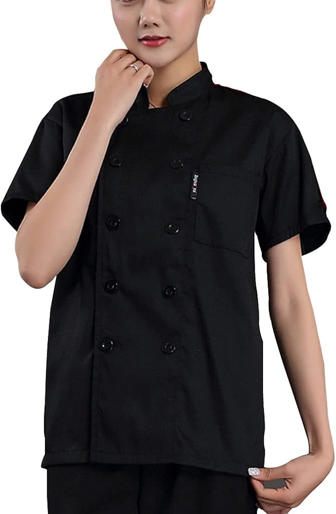 Classic Chef Coat Jacket Uniform Unisex Cool Cooking Double