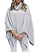 BerryGo Women's Chic Turtleneck Batwing Sleeve Asymmetric Knitted Poncho Pullovers Sweater