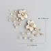 Ruihfas 1 Pair Bridal Wedding Shoe Clips Rhinestone Crystal Beads Flower Shoe Buckles Shoe Trimmings for Women