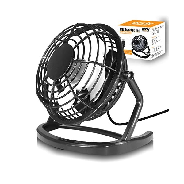 Orzly-Usb-Fan-Portable-Mini-Table-Silent-Desk-Fan-Black-Retro-Look Orzly Usb Fan Portable Mini Table Silent Desk Fan - Black Retro Look