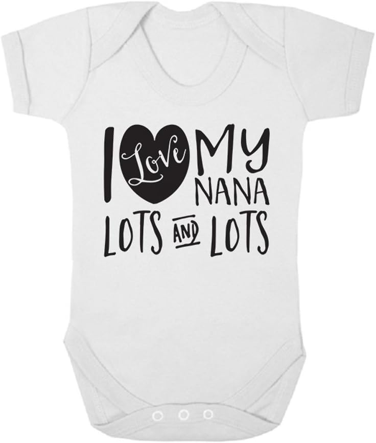 ShopagiftI Love My Nana Lots and Lots Cute Boys and Girls Baby Vest Bodysuit